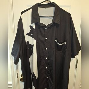 Black Cat Hawaiian Shirt Hardaddy